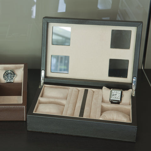 Caja 4 relojes con mancuernillas - Koon Artesanos