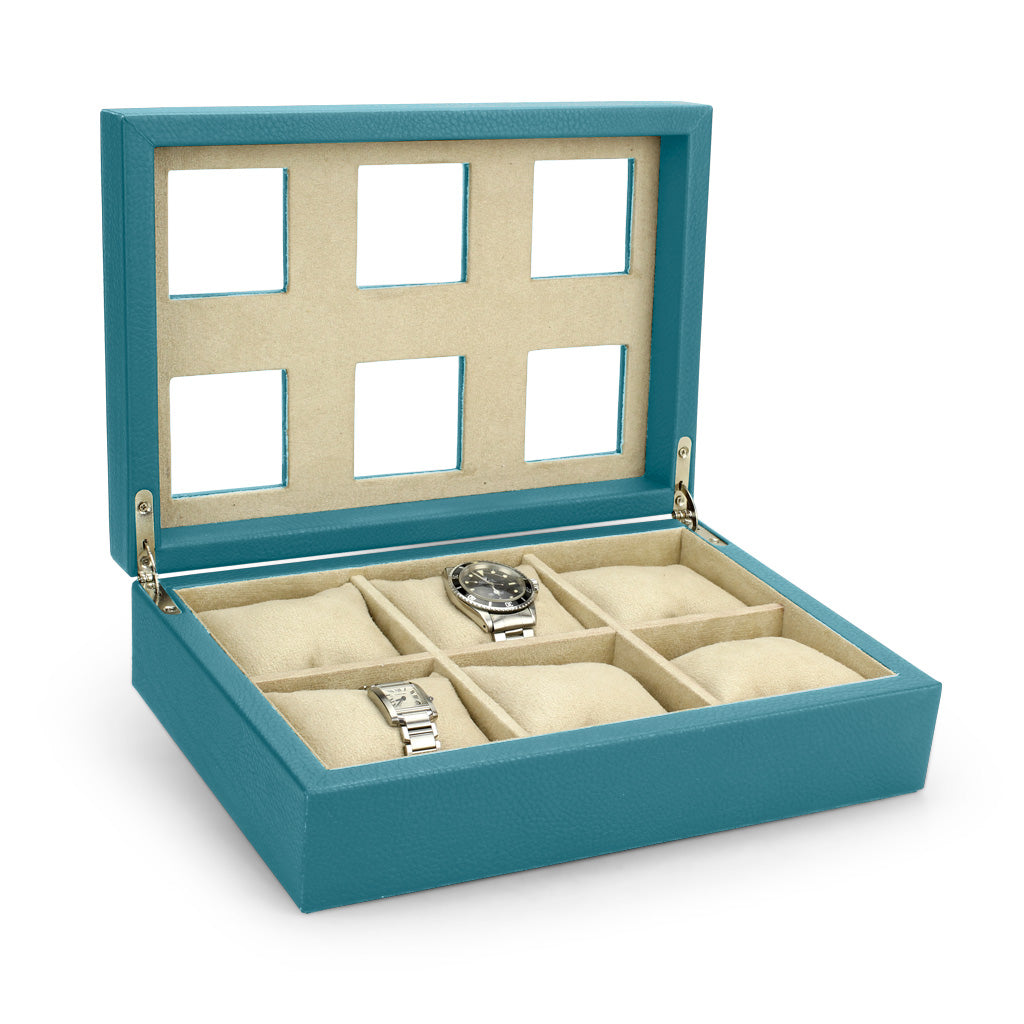 Caja para guardar relojes con 6 compartimentos – Koon Artesanos